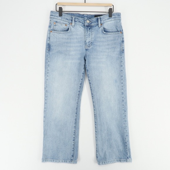 Marissa Webb Crop Jeans‎ Womens 26 Blue Straight Leg Light Wash Stretch Denim - Picture 1 of 8